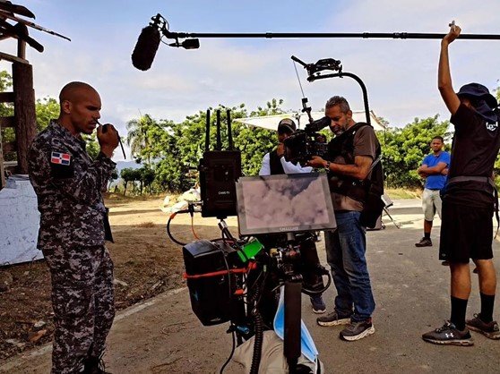 Set de una filmación. Foto en la noticia "La reforma fiscal podría impactar la Ley de Cine".